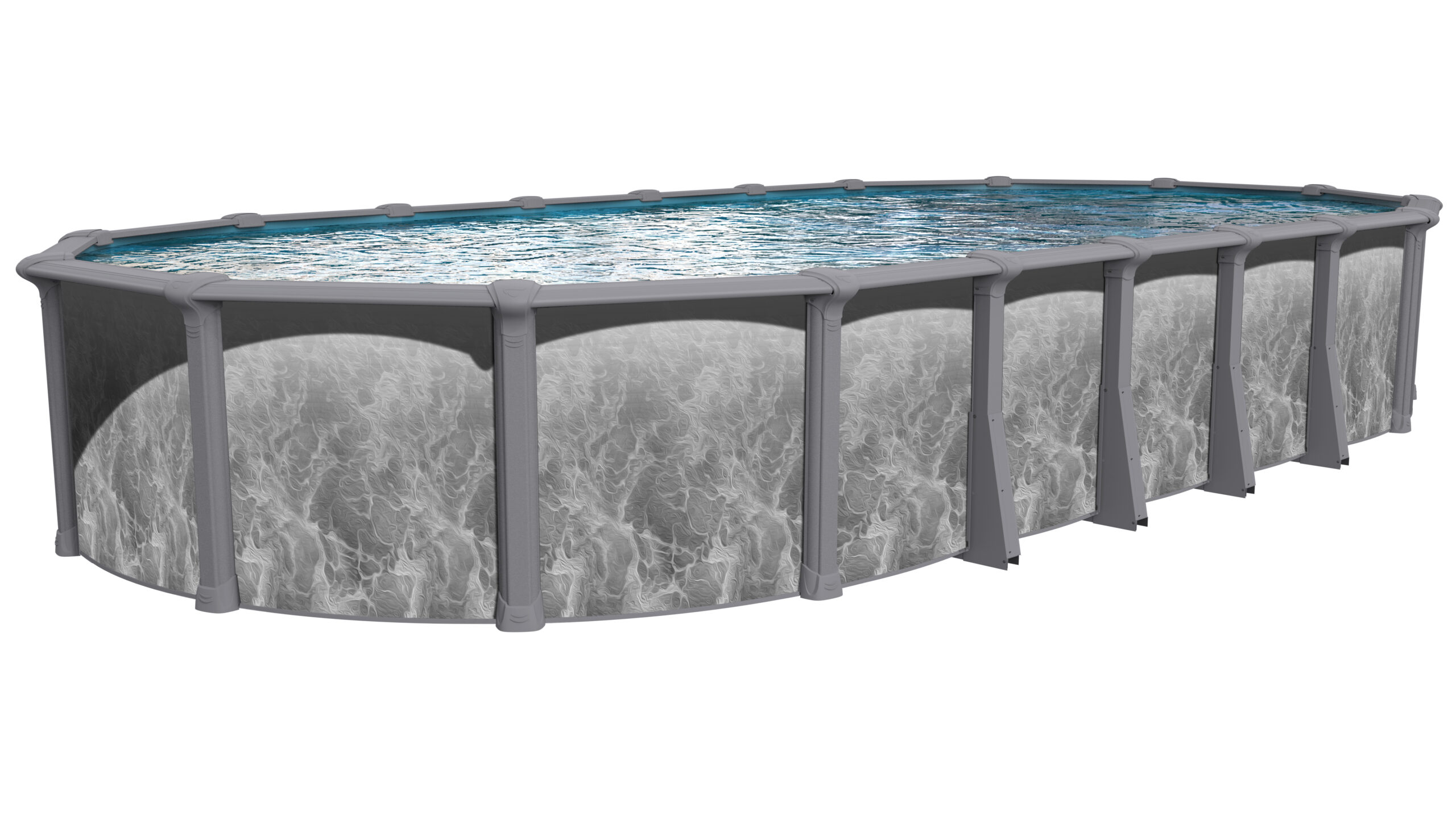 Backyard Leisure Maldives RTR Hybrid 54” with Aluminum Wall 2 Maldives Compact Oval Above ground Pool.