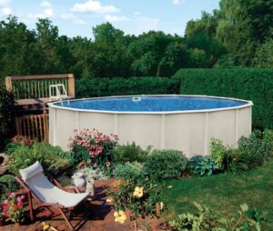 Make an above ground pool look really nice with beautiful Texas landscaping