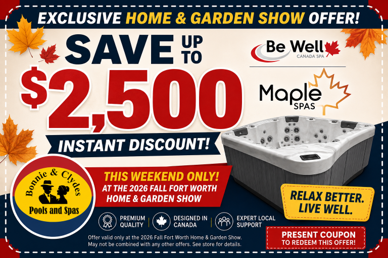 Bonnie & Clydes Pools and Spas Fall Fort Worth Home and Garden Show Coupon